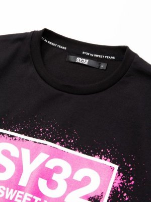 画像2: SY32 by SWEET YEARS  FLUORESCENT LOGO TEE