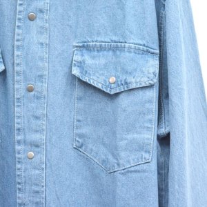 画像3: HARLEM ROUNGE USED加工デニムシャツ